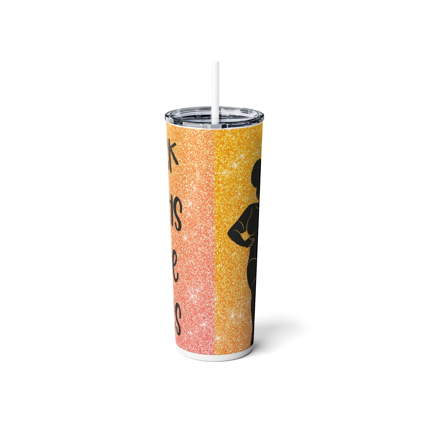 Skinny Steel Tumbler with Straw, 20oz