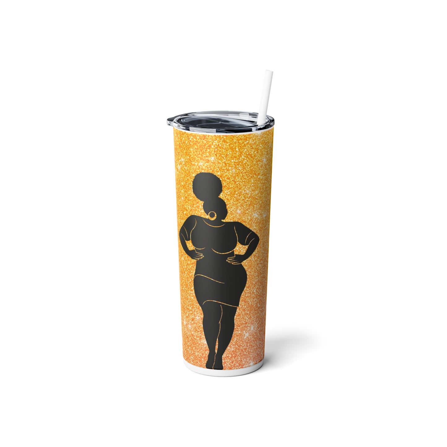 Skinny Steel Tumbler with Straw, 20oz
