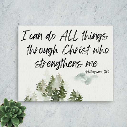I can do ALL things - 16x20 Canvas