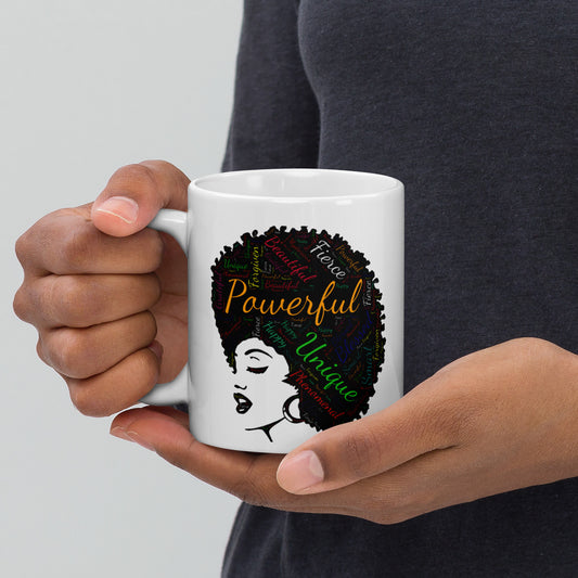 White glossy mug